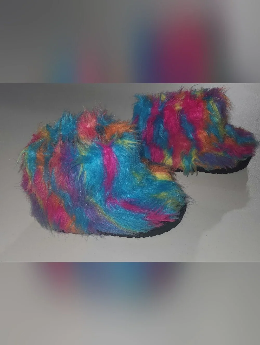 Toddler Girls Multicolor Faux Fur Booties Size 13 Toddler